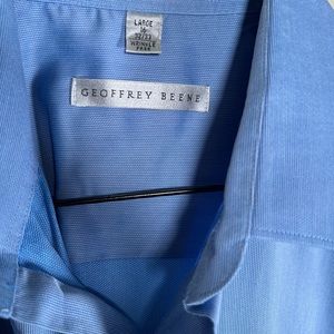 Geoffrey Beene dress shirt. Blue. Large.